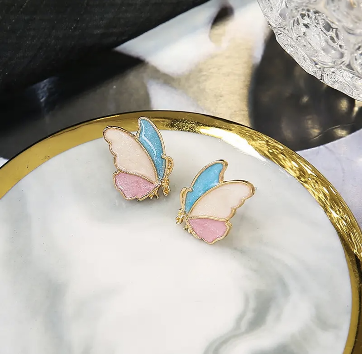 Rainbow Butterfly Korean Earring