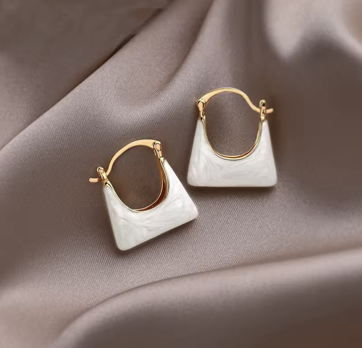 Chic Handbag-Inspired Hoop Earrings