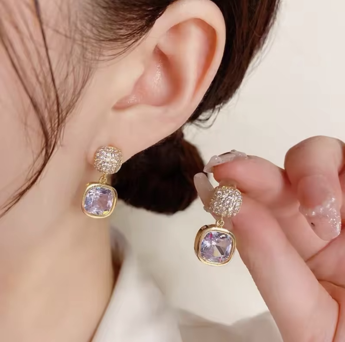Luxury Crystal Drop Statement Earrings