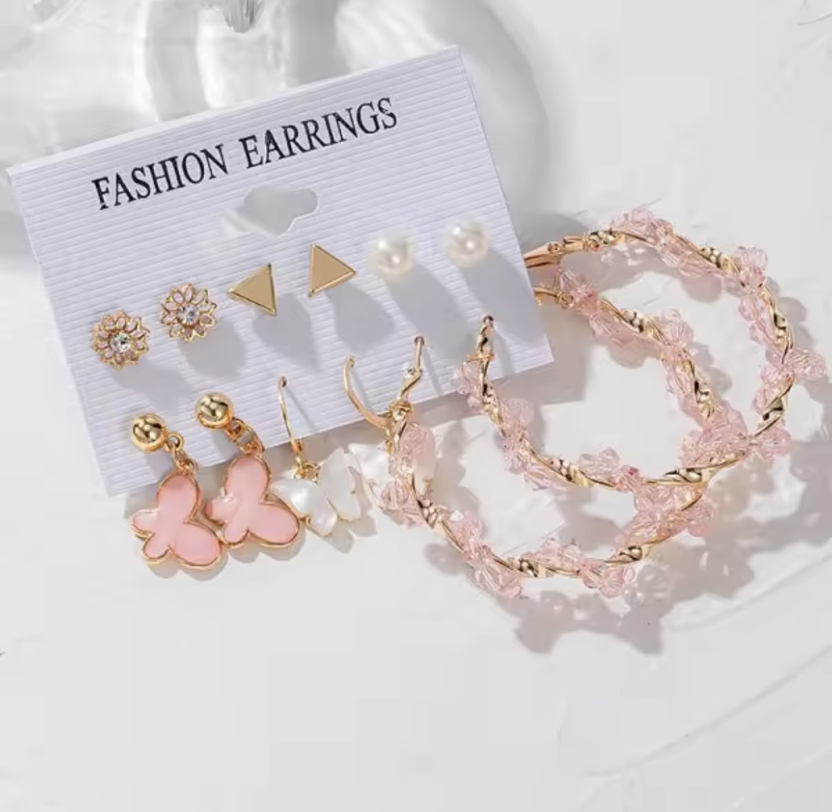 Chic Multi-Style Earring Set – 6 Pairs