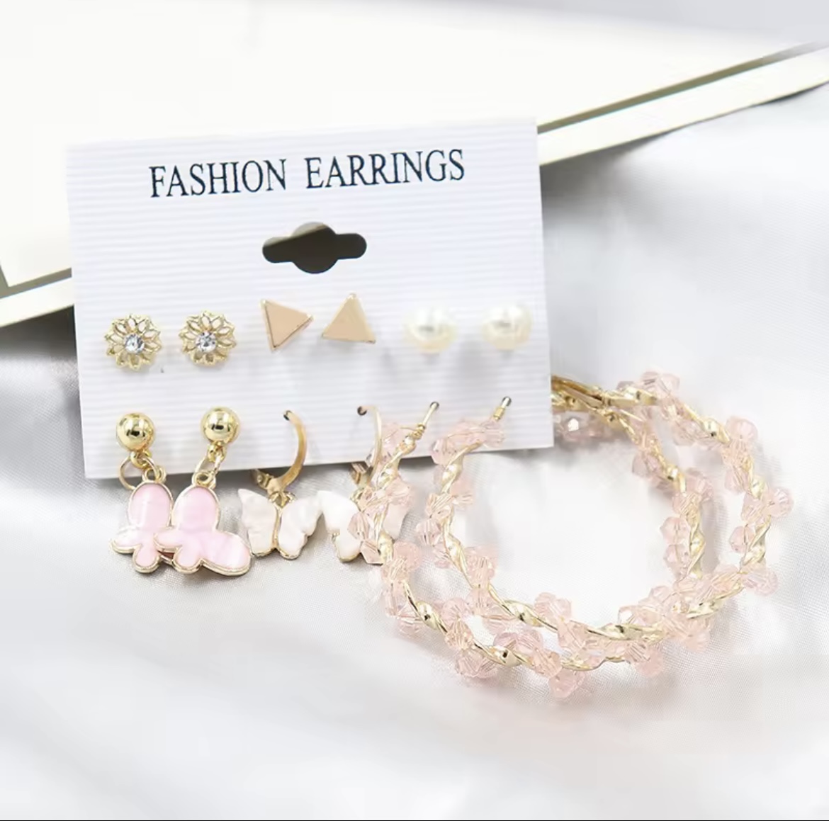 Chic Multi-Style Earring Set – 6 Pairs