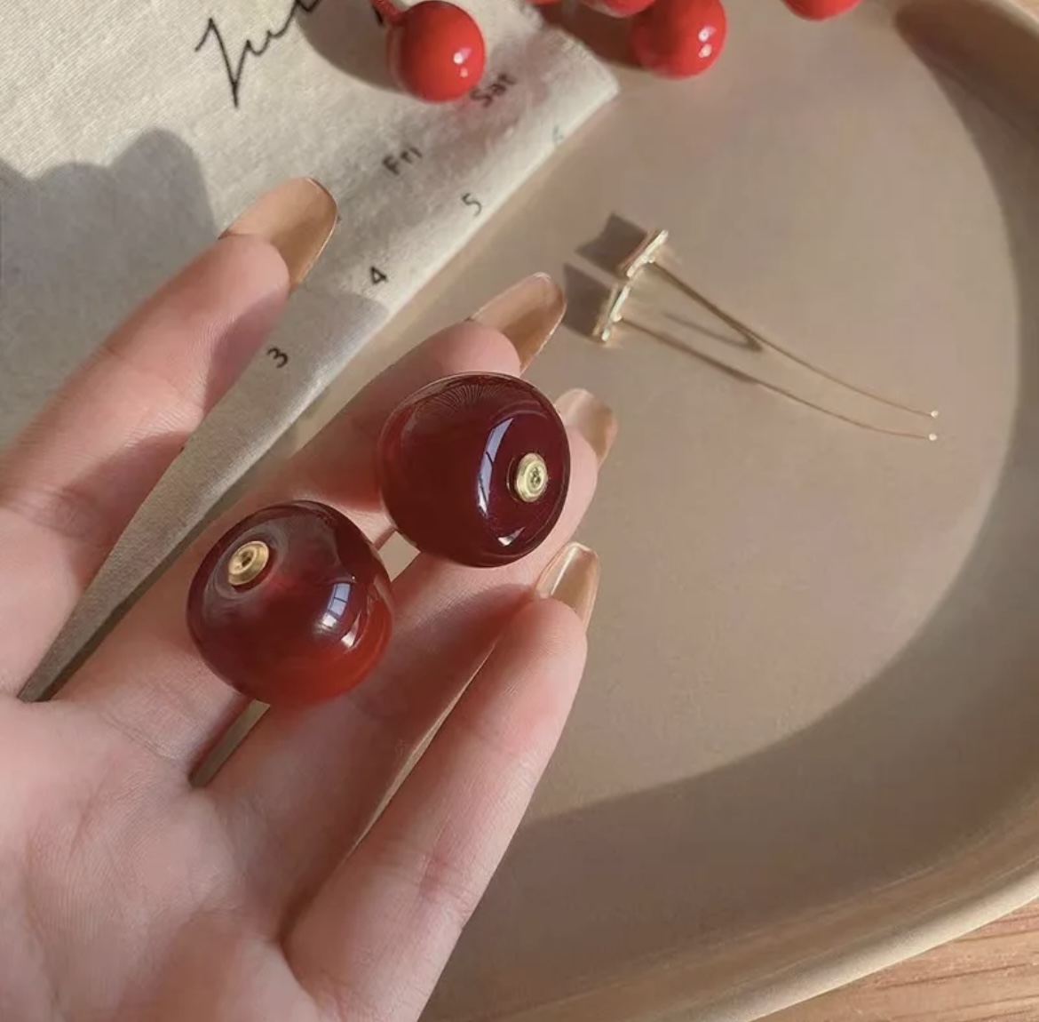 Cherry Drop Earring