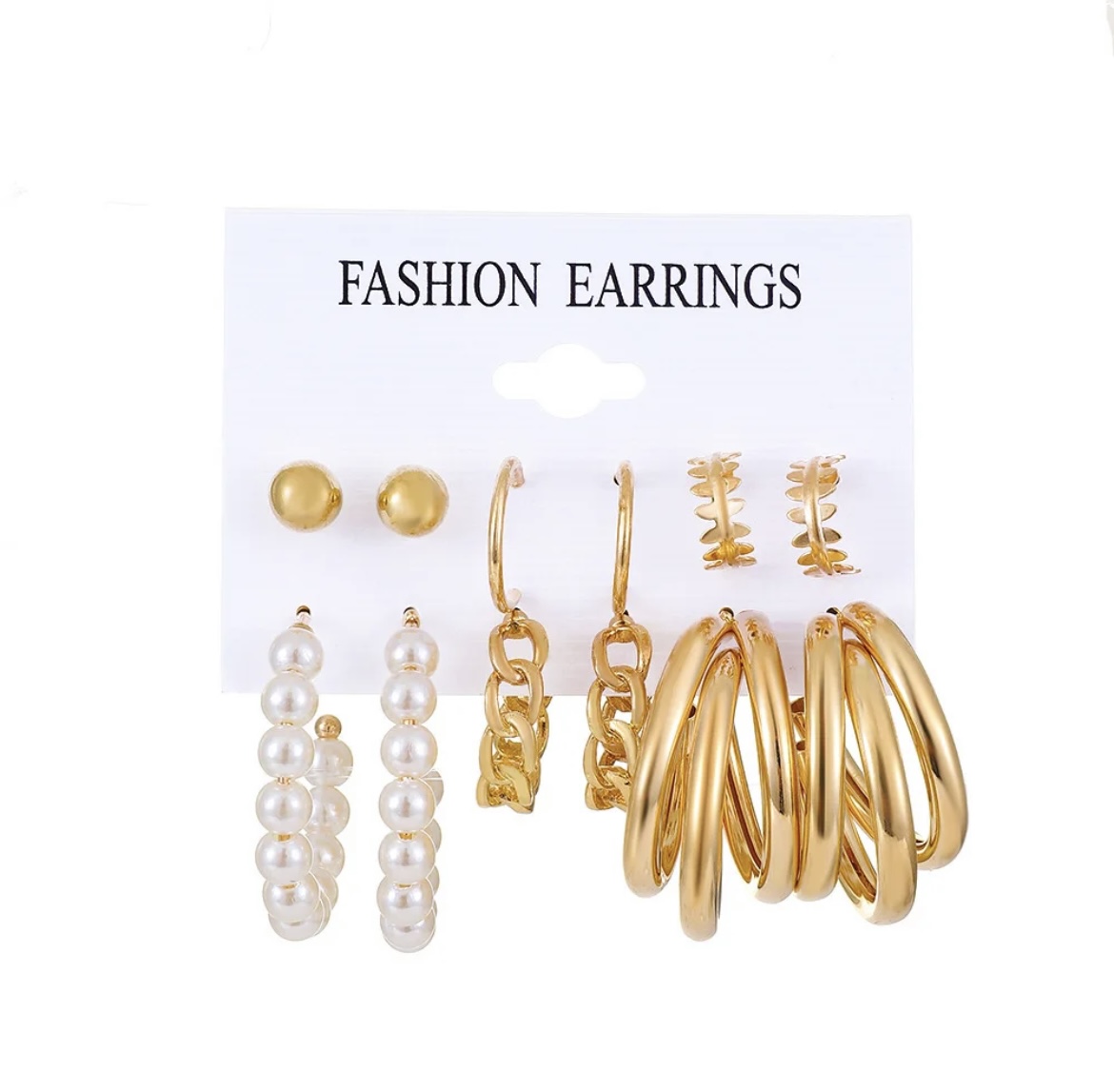 Big Hoop Earring Combo Set (Set of 6 Earrings)