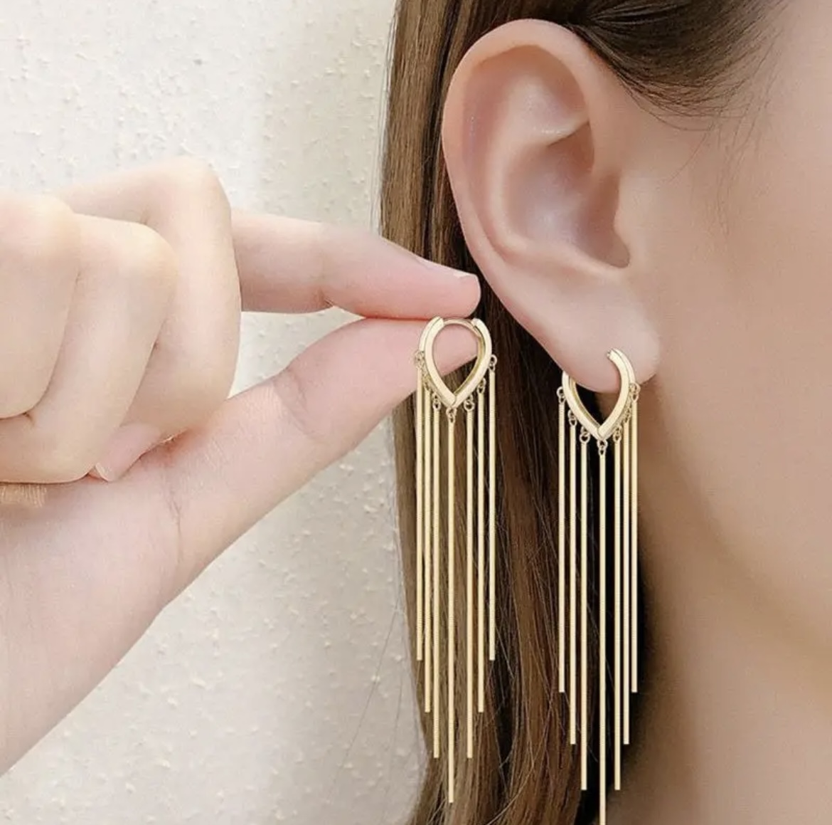 Golden Dangle Earrings