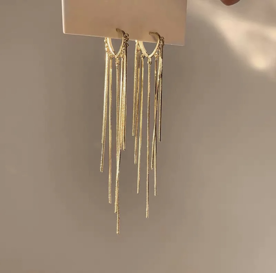 Golden Dangle Earrings