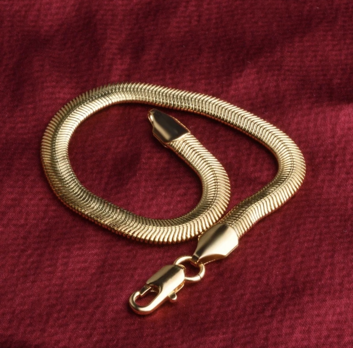 Gold Plated Snake Bracelet Cum Anklet